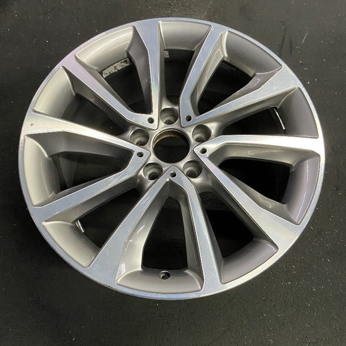 19" BMW X6 15-17 19x9 alloy 5 spoke V spoke w/dimples between lugs 48mm offset Original OEM Wheel Rim