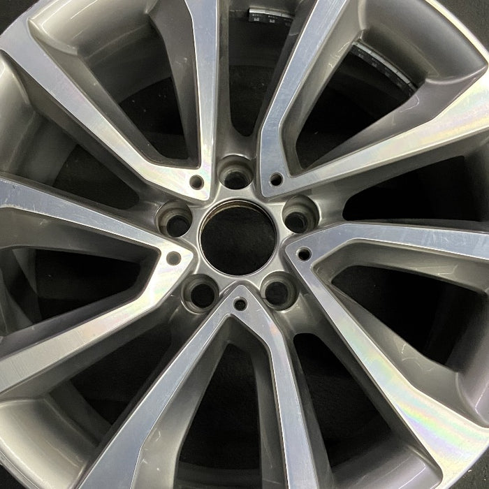 19" BMW X6 15-17 19x9 alloy 5 spoke V spoke w/dimples between lugs 18mm offset Original OEM Wheel Rim