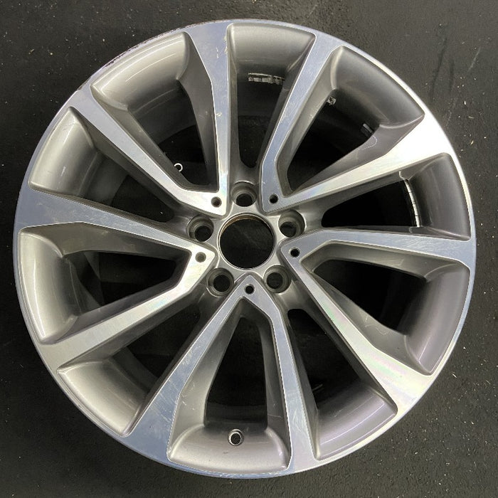 19" BMW X6 15-17 19x9 alloy 5 spoke V spoke w/dimples between lugs 18mm offset Original OEM Wheel Rim