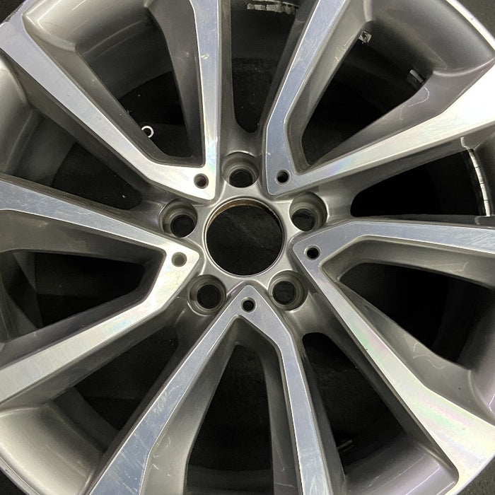 19" BMW X6 15-17 19x9 alloy 5 spoke V spoke w/dimples between lugs 18mm offset Original OEM Wheel Rim