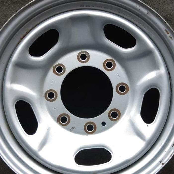 17" SILVER FORD F250SD PICKUP 10 17x7.5 SRW TPMS 5 spoke steel  argent oval cut-outs Original OEM Wheel Rim