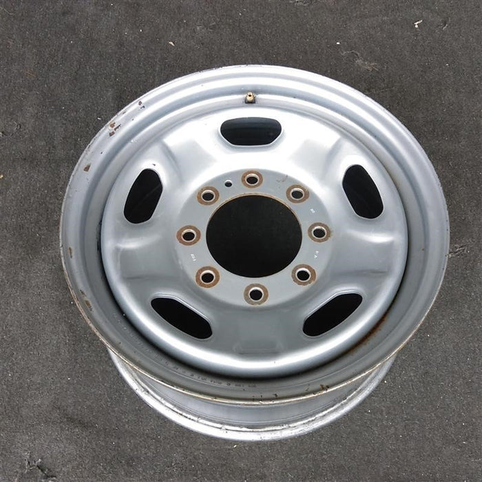 17" SILVER FORD F250SD PICKUP 10 17x7.5 SRW TPMS 5 spoke steel  argent oval cut-outs Original OEM Wheel Rim