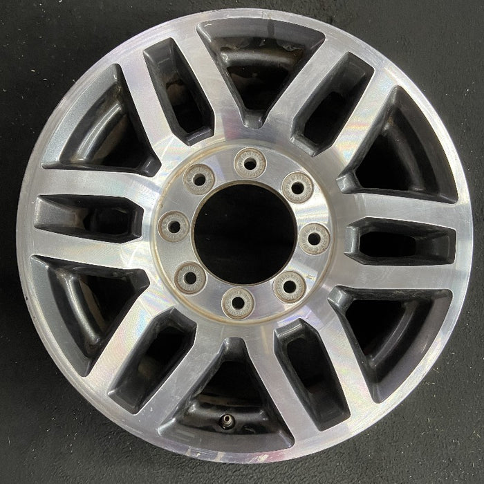 18" FORD F250SD PICKUP 17 18x8 TPMS aluminum 12 spoke 6 split spokes machined face pockets Original OEM Wheel Rim