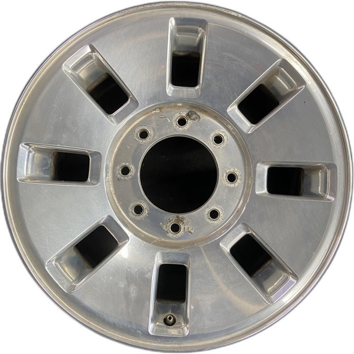 18" FORD F250SD PICKUP 08 18x8 SRW TPMS 8 slots aluminum polished rectangular slots Original OEM Wheel Rim