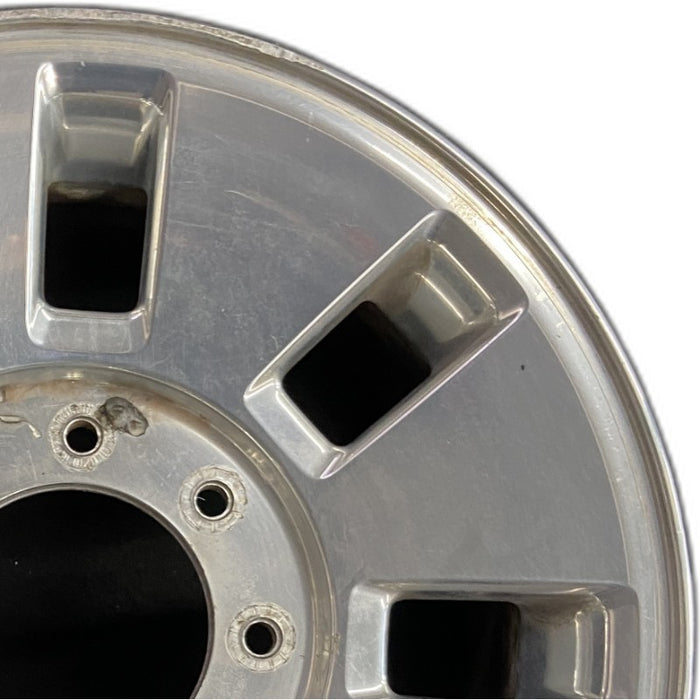 18" FORD F250SD PICKUP 08 18x8 SRW TPMS 8 slots aluminum polished rectangular slots Original OEM Wheel Rim