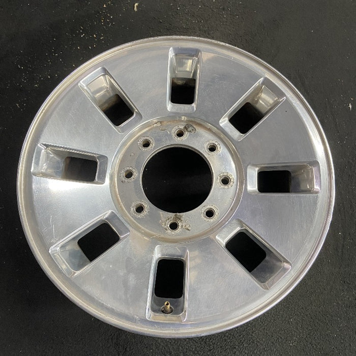 18" FORD F250SD PICKUP 08 18x8 SRW TPMS 8 slots aluminum polished rectangular slots Original OEM Wheel Rim