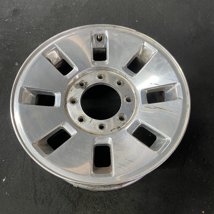 18" FORD F250SD PICKUP 08 18x8 SRW TPMS 8 slots aluminum polished rectangular slots Original OEM Wheel Rim