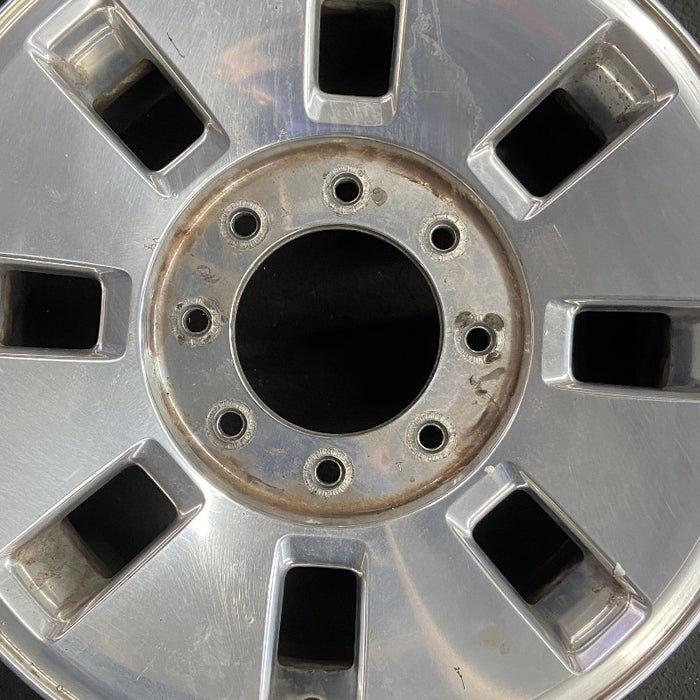 18" FORD F250SD PICKUP 08 18x8 SRW TPMS 8 slots aluminum polished rectangular slots Original OEM Wheel Rim