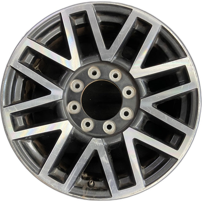 20" FORD F250SD PICKUP 17 20x8 aluminum TPMS 16 spoke 8 split spoke machined face dark gray pockets Original OEM Wheel Rim