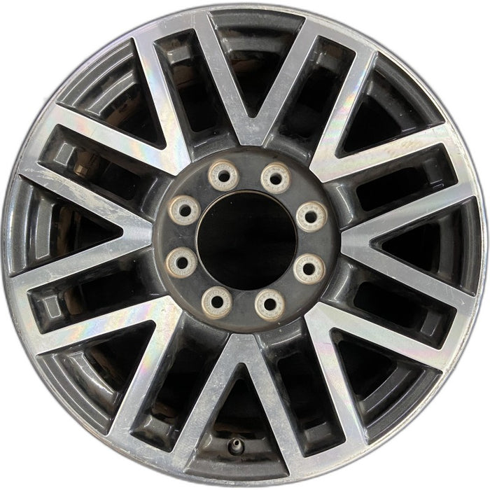 20" FORD F250SD PICKUP 17 20x8 aluminum TPMS 16 spoke 8 split spoke machined face dark gray pockets Original OEM Wheel Rim