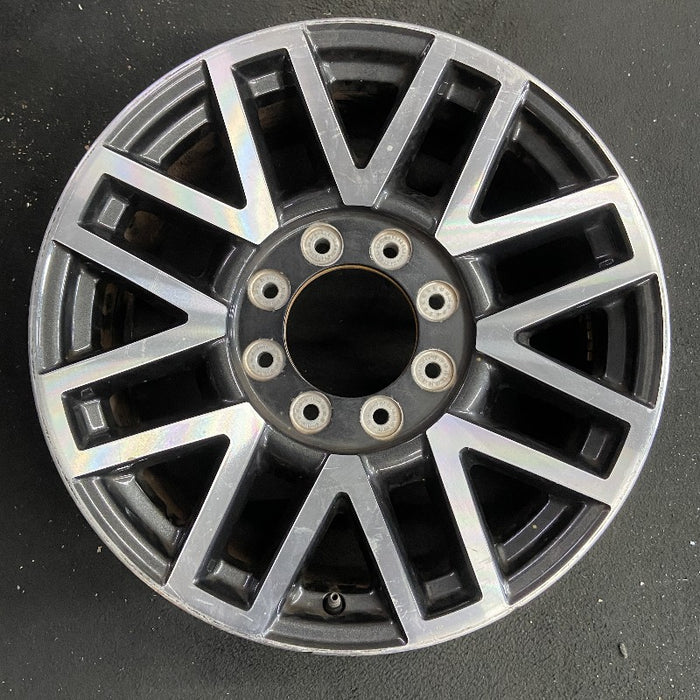 20" FORD F250SD PICKUP 17 20x8 aluminum TPMS 16 spoke 8 split spoke machined face dark gray pockets Original OEM Wheel Rim