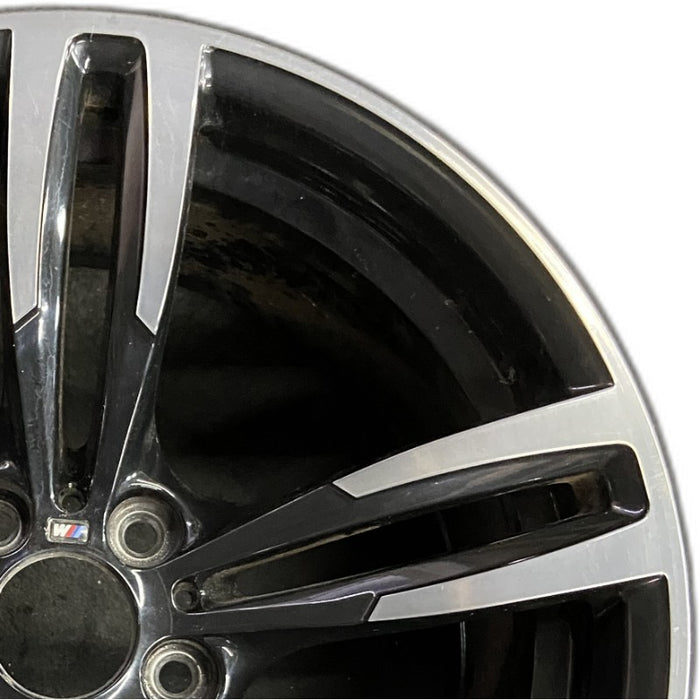 19" BMW M2 16-17 19x10 alloy 10 spoke wide spoke edge rear black Original OEM Wheel Rim