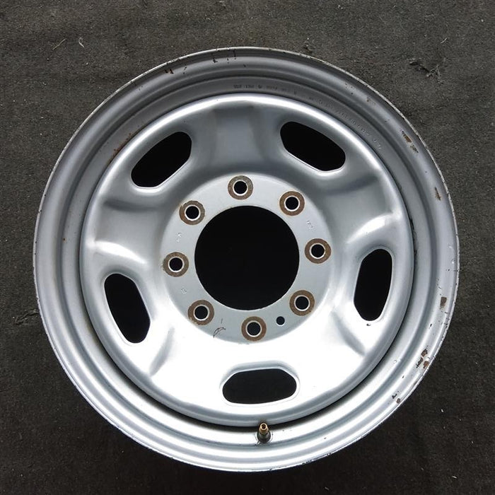 17" FORD F250SD PICKUP 10 17x7.5 SRW TPMS 5 spoke steel argent oval cut-outs Original OEM Wheel Rim