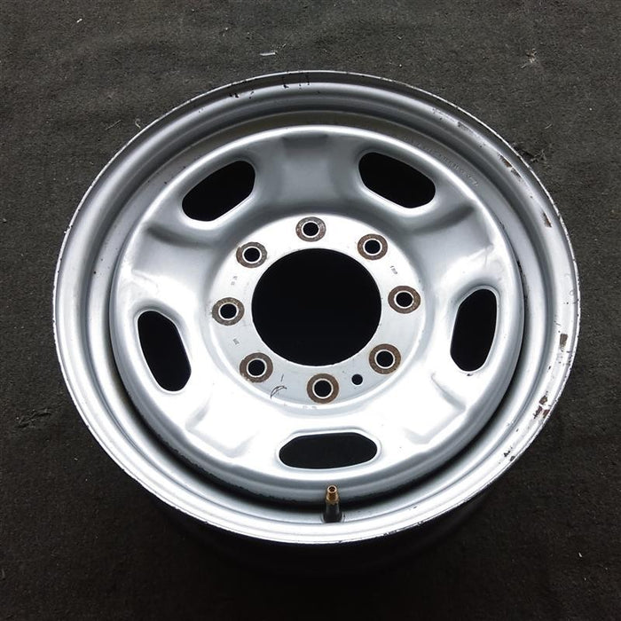 17" FORD F250SD PICKUP 10 17x7.5 SRW TPMS 5 spoke steel argent oval cut-outs Original OEM Wheel Rim