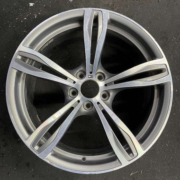 20" BMW M6 12-17 20x9.5 alloy frt 5 double spoke narrow opening in spoke polished spoke face Original OEM Wheel Rim