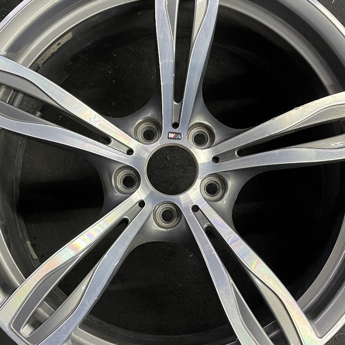 20" BMW M6 12-17 20x9.5 alloy frt 5 double spoke narrow opening in spoke polished spoke face Original OEM Wheel Rim