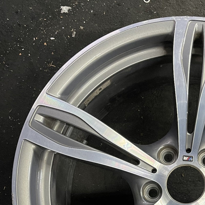 20" BMW M6 12-17 20x9.5 alloy frt 5 double spoke narrow opening in spoke polished spoke face Original OEM Wheel Rim