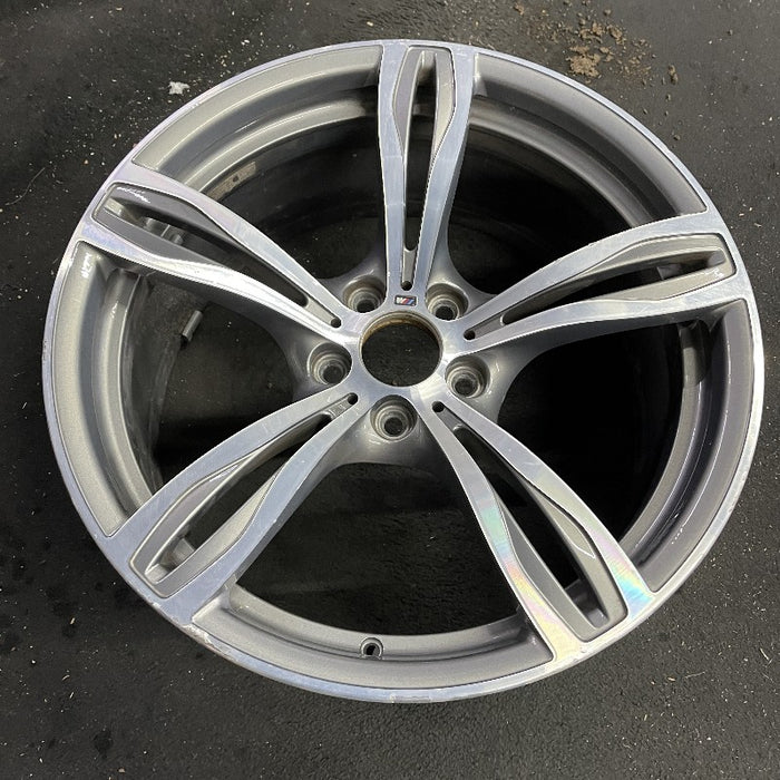 20" BMW M6 12-17 20x9.5 alloy frt 5 double spoke narrow opening in spoke polished spoke face Original OEM Wheel Rim