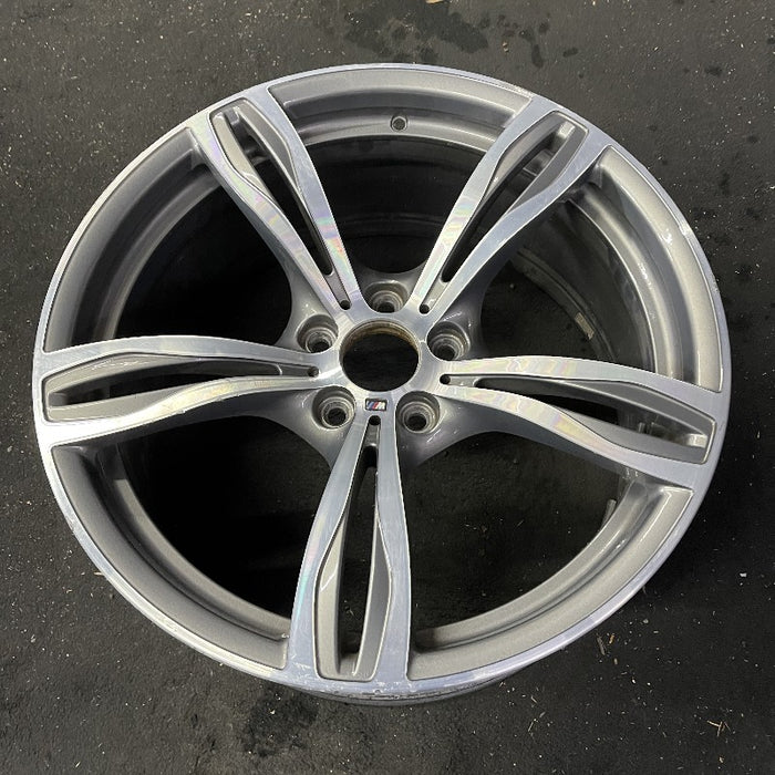 20" BMW M6 12-17 20x9.5 alloy frt 5 double spoke narrow opening in spoke polished spoke face Original OEM Wheel Rim