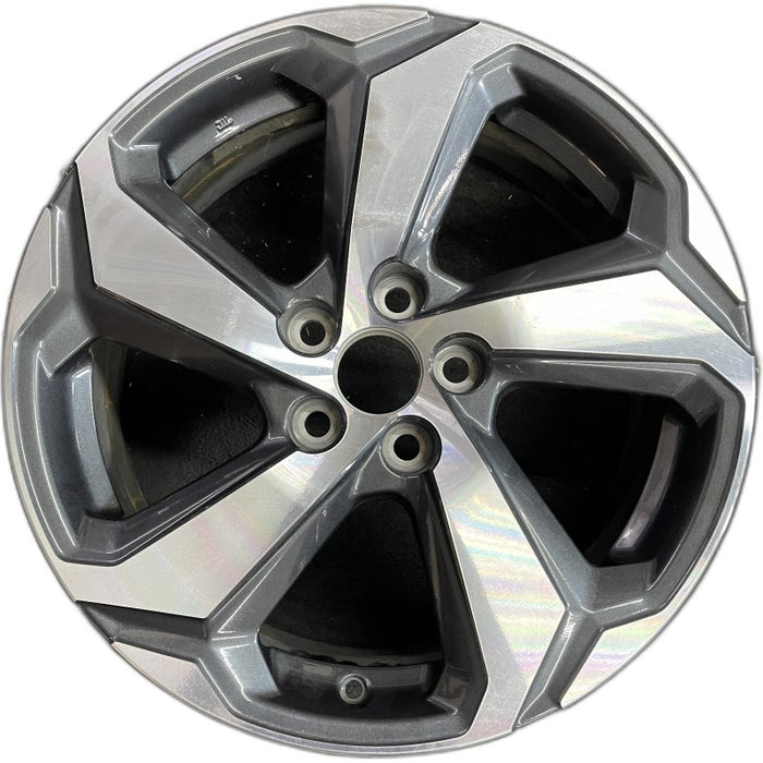 18" RAV4 21 18x7 alloy 5 spoke angled spoke silver black inlay Original OEM Wheel Rim