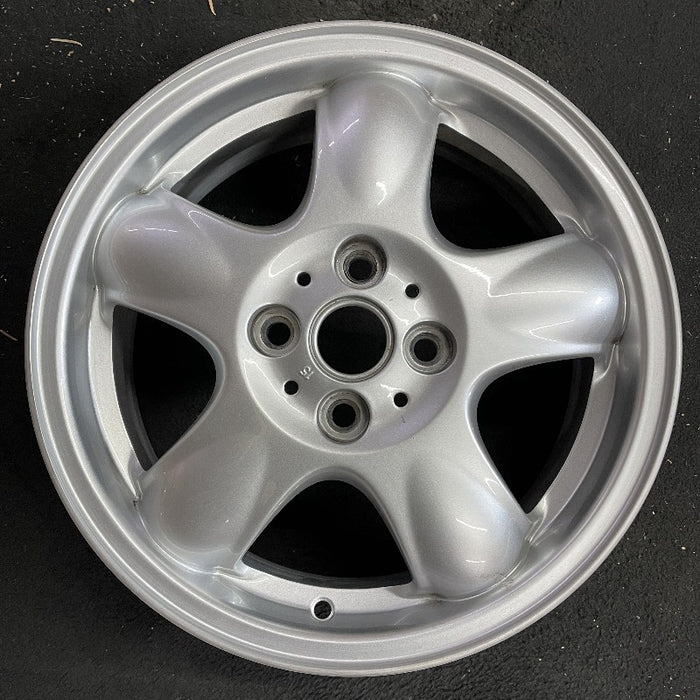 15" CLUBMAN 08-09 15x5.5 alloy 5 spoke raised in center of spoke silver Original OEM Wheel Rim