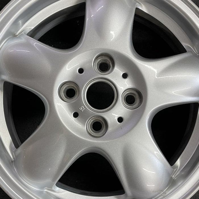 15" CLUBMAN 08-09 15x5.5 alloy 5 spoke raised in center of spoke silver Original OEM Wheel Rim