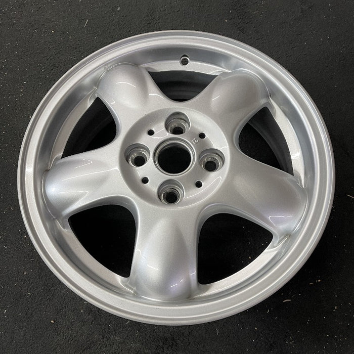 15" CLUBMAN 08-09 15x5.5 alloy 5 spoke raised in center of spoke silver Original OEM Wheel Rim