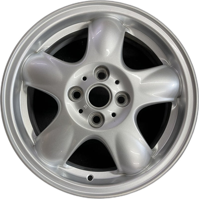 15" CLUBMAN 08-09 15x5.5 alloy 5 spoke raised in center of spoke silver Original OEM Wheel Rim