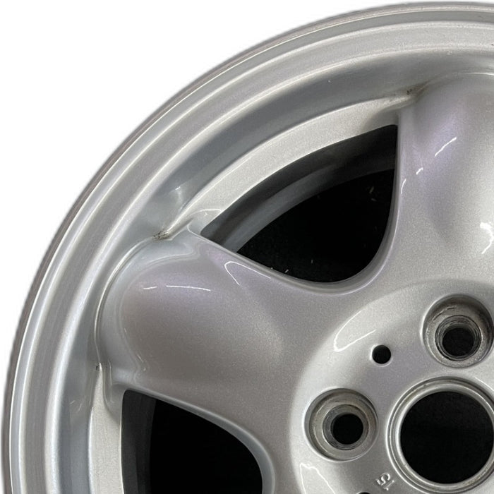 15" CLUBMAN 08-09 15x5.5 alloy 5 spoke raised in center of spoke silver Original OEM Wheel Rim