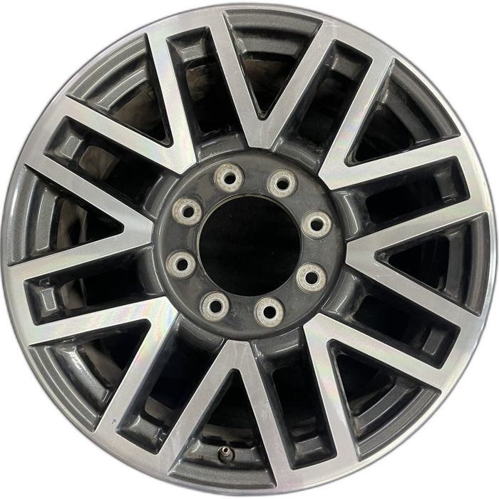 20" FORD F250SD PICKUP 17 20x8 aluminum TPMS 16 spoke 8 split spoke machined face dark gray pockets Original OEM Wheel Rim