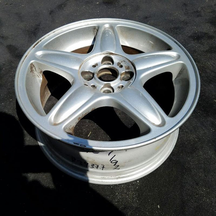 16" CLUBMAN 08-09 16x6.5 alloy 5 spoke star design closed spokes spoke design in center cap silver Original OEM Wheel Rim