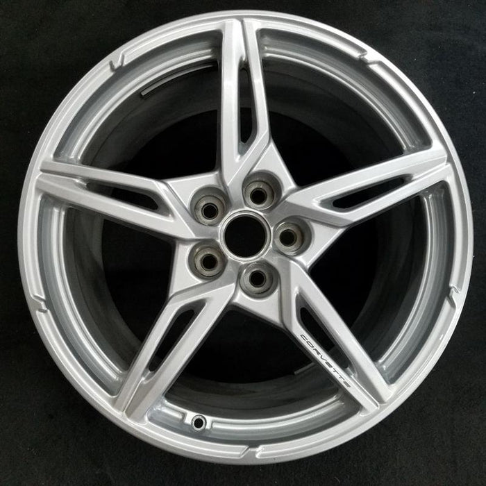 20" CORVETTE 20-22 rear 20x11 5 spoke gloss silver opt Q8P Original OEM Wheel Rim