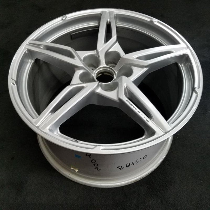 20" CORVETTE 20-22 rear 20x11 5 spoke gloss silver opt Q8P Original OEM Wheel Rim