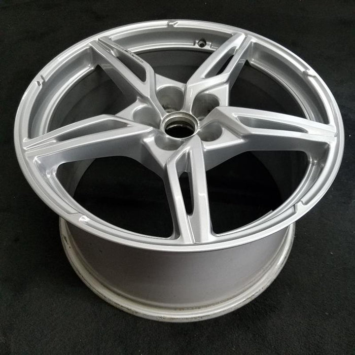 20" CORVETTE 20-22 rear 20x11 5 spoke gloss silver opt Q8P Original OEM Wheel Rim