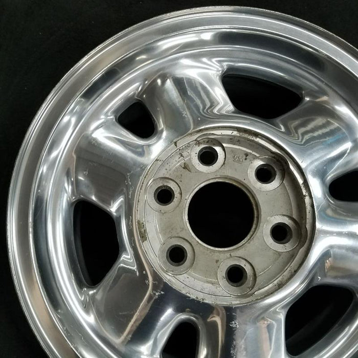 16" SIERRA 1500 PICKUP 99 16x7" aluminum 6 spoke rounded spokes polished opt QC3 Original OEM Wheel Rim