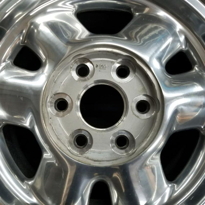 16" SIERRA 1500 PICKUP 99 16x7" aluminum 6 spoke rounded spokes polished opt QC3 Original OEM Wheel Rim