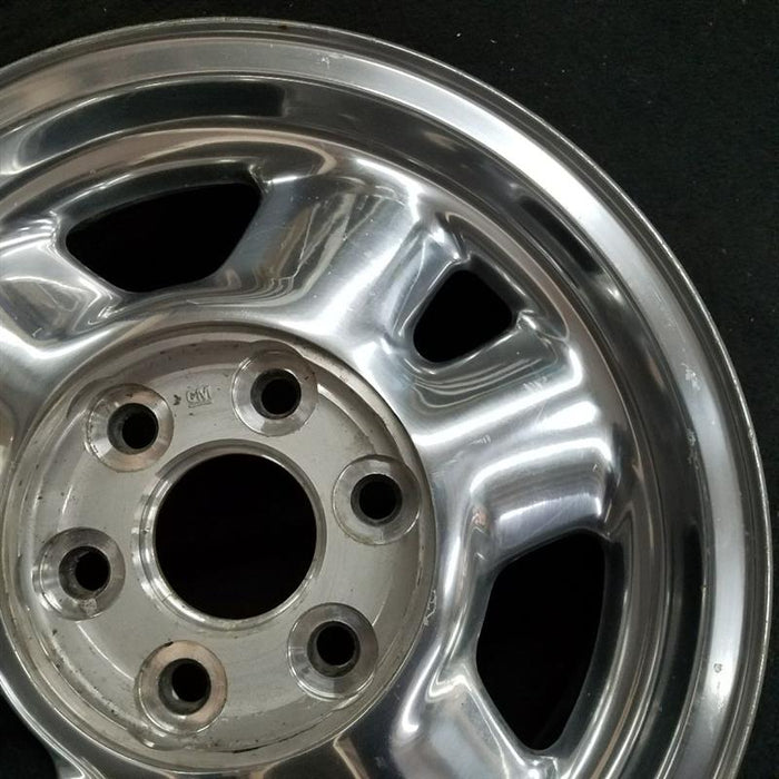 16" SIERRA 1500 PICKUP 99 16x7" aluminum 6 spoke rounded spokes polished opt QC3 Original OEM Wheel Rim