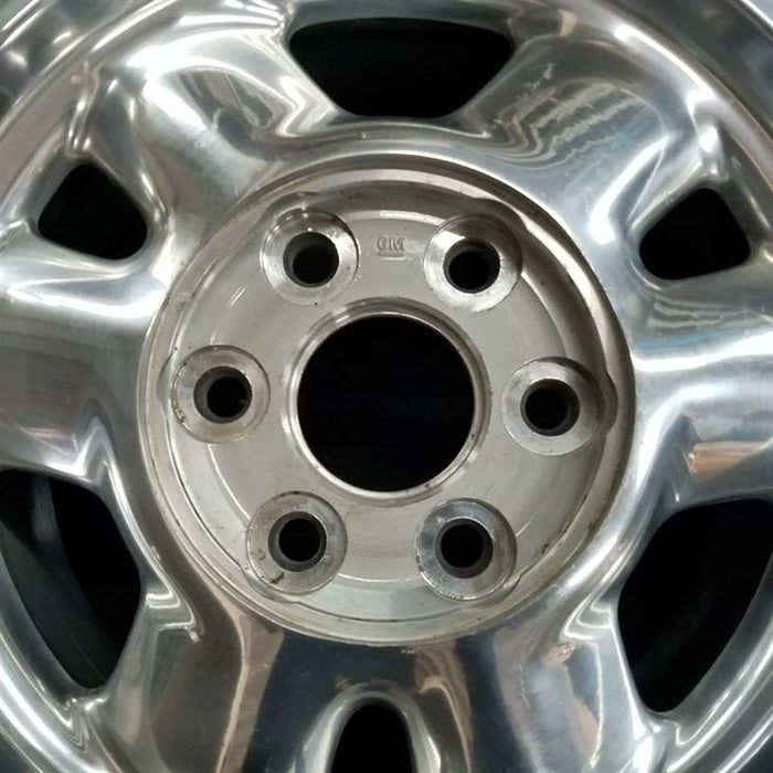 16" SIERRA 1500 PICKUP 99 16x7" aluminum 6 spoke rounded spokes polished opt QC3 Original OEM Wheel Rim