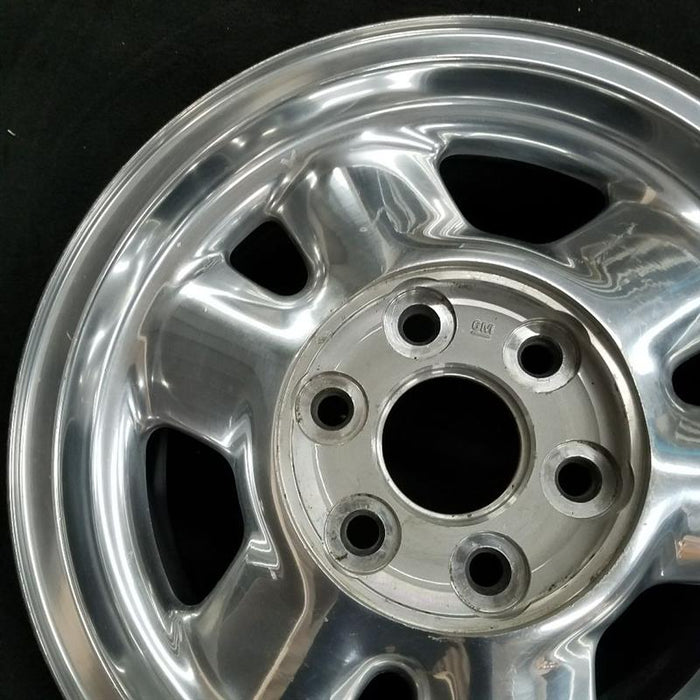 16" SIERRA 1500 PICKUP 99 16x7" aluminum 6 spoke rounded spokes polished opt QC3 Original OEM Wheel Rim