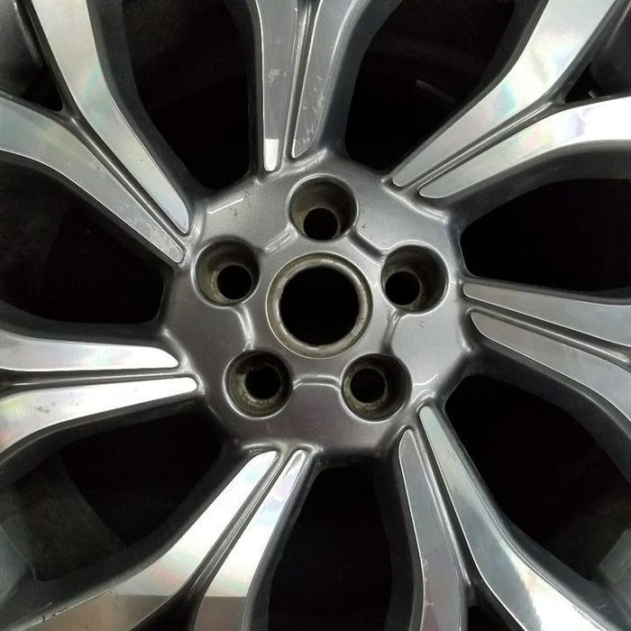 21" RANGE ROVER 18 21x9.5 alloy 7 Y spoke slanted machined face gray accents Original OEM Wheel Rim