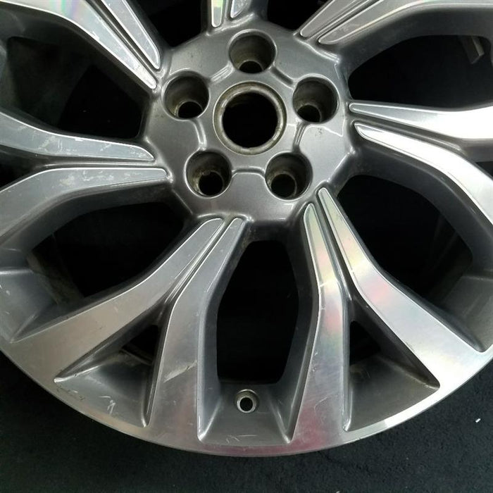 21" RANGE ROVER 18 21x9.5 alloy 7 Y spoke slanted machined face gray accents Original OEM Wheel Rim