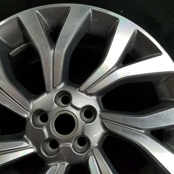 21" RANGE ROVER 18 21x9.5 alloy 7 Y spoke slanted machined face gray accents Original OEM Wheel Rim