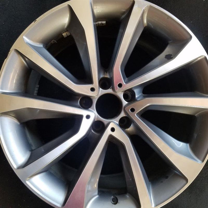 19" BMW X6 15-17 19x9 alloy 5 spoke V spoke w/dimples between lugs 18mm offset Original OEM Wheel Rim