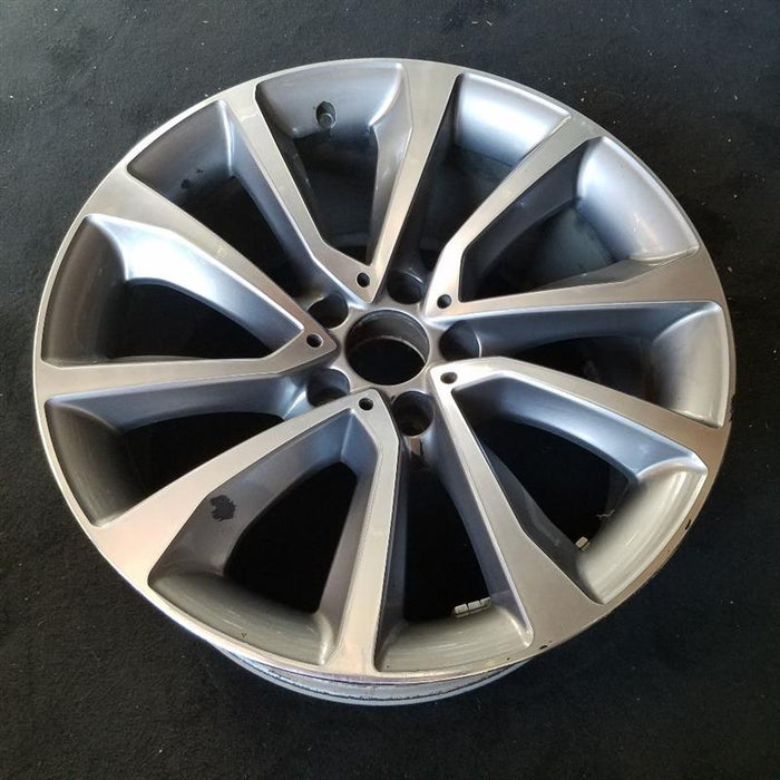 19" BMW X6 15-17 19x9 alloy 5 spoke V spoke w/dimples between lugs 18mm offset Original OEM Wheel Rim