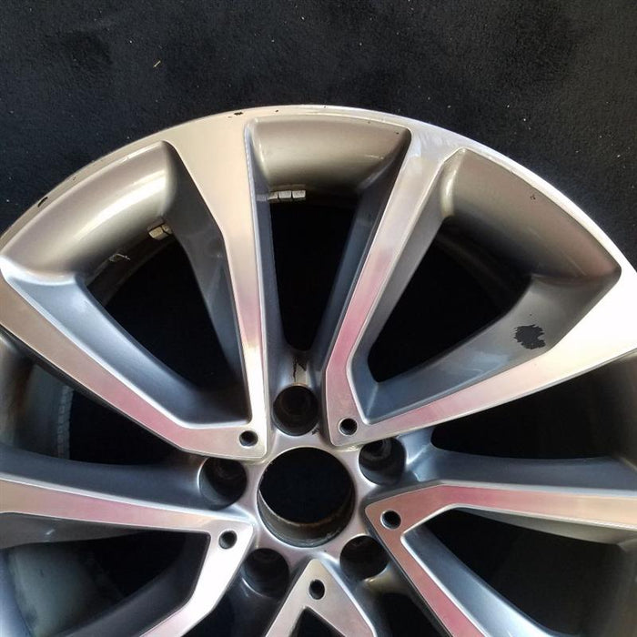 19" BMW X6 15-17 19x9 alloy 5 spoke V spoke w/dimples between lugs 18mm offset Original OEM Wheel Rim