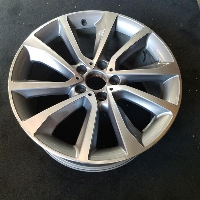 19" BMW X6 15-17 19x9 alloy 5 spoke V spoke w/dimples between lugs 18mm offset Original OEM Wheel Rim