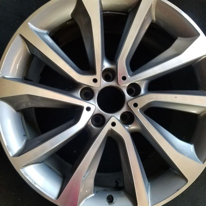 19" BMW X6 15-17 19x9 alloy 5 spoke V spoke w/dimples between lugs 18mm offset Original OEM Wheel Rim