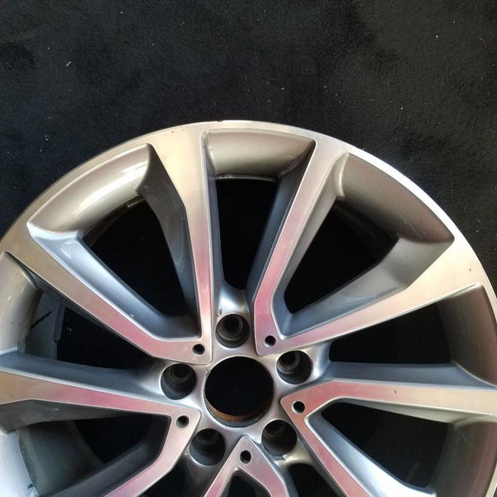 19" BMW X6 15-17 19x9 alloy 5 spoke V spoke w/dimples between lugs 18mm offset Original OEM Wheel Rim