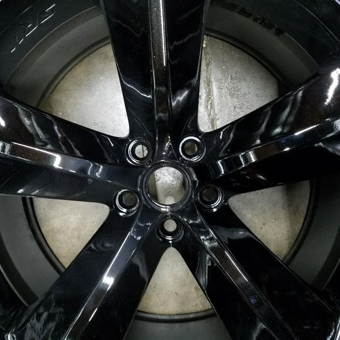 20" CHALLENGER 09-10 20x9 alloy machined finish 5 spoke SRT imprinted between spokes black Original OEM Wheel Rim