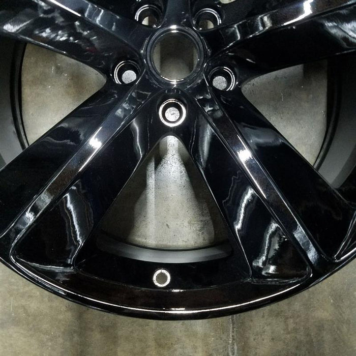 20" CHALLENGER 09-10 20x9 alloy machined finish 5 spoke SRT imprinted between spokes black Original OEM Wheel Rim